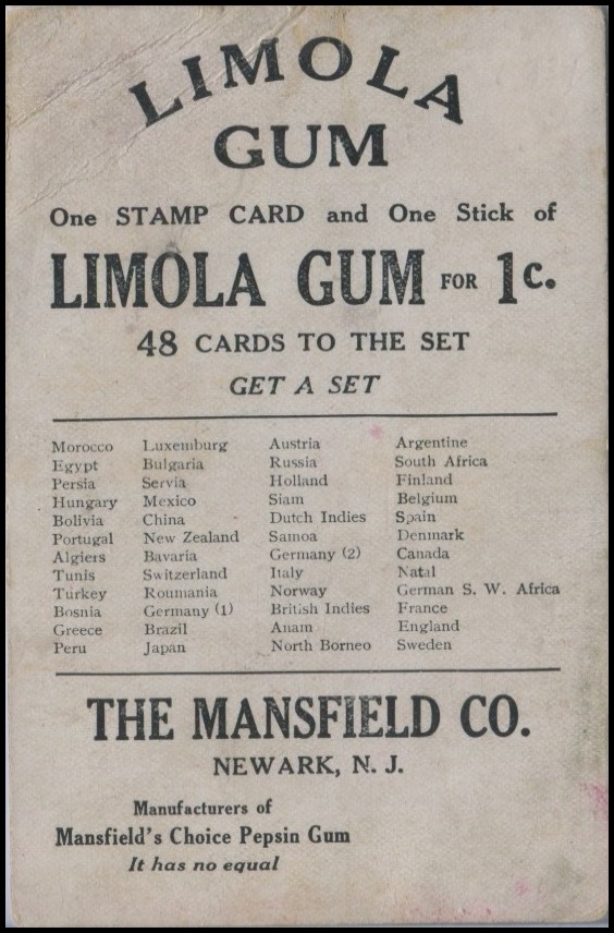 E239 Limola Gum Mail in Foreign Lands